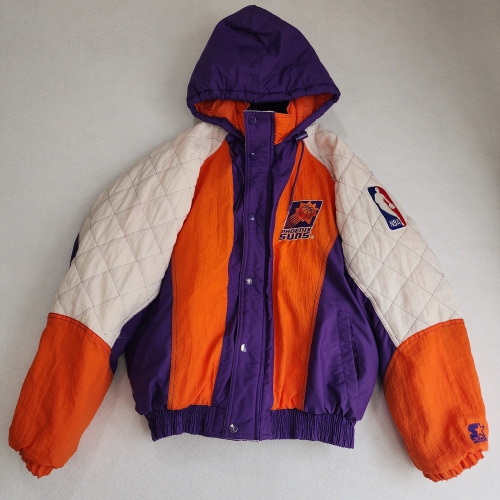 Vintage Phoenix Suns Puffer Jacket Mens XL Multicolor Starter Basketball NBA